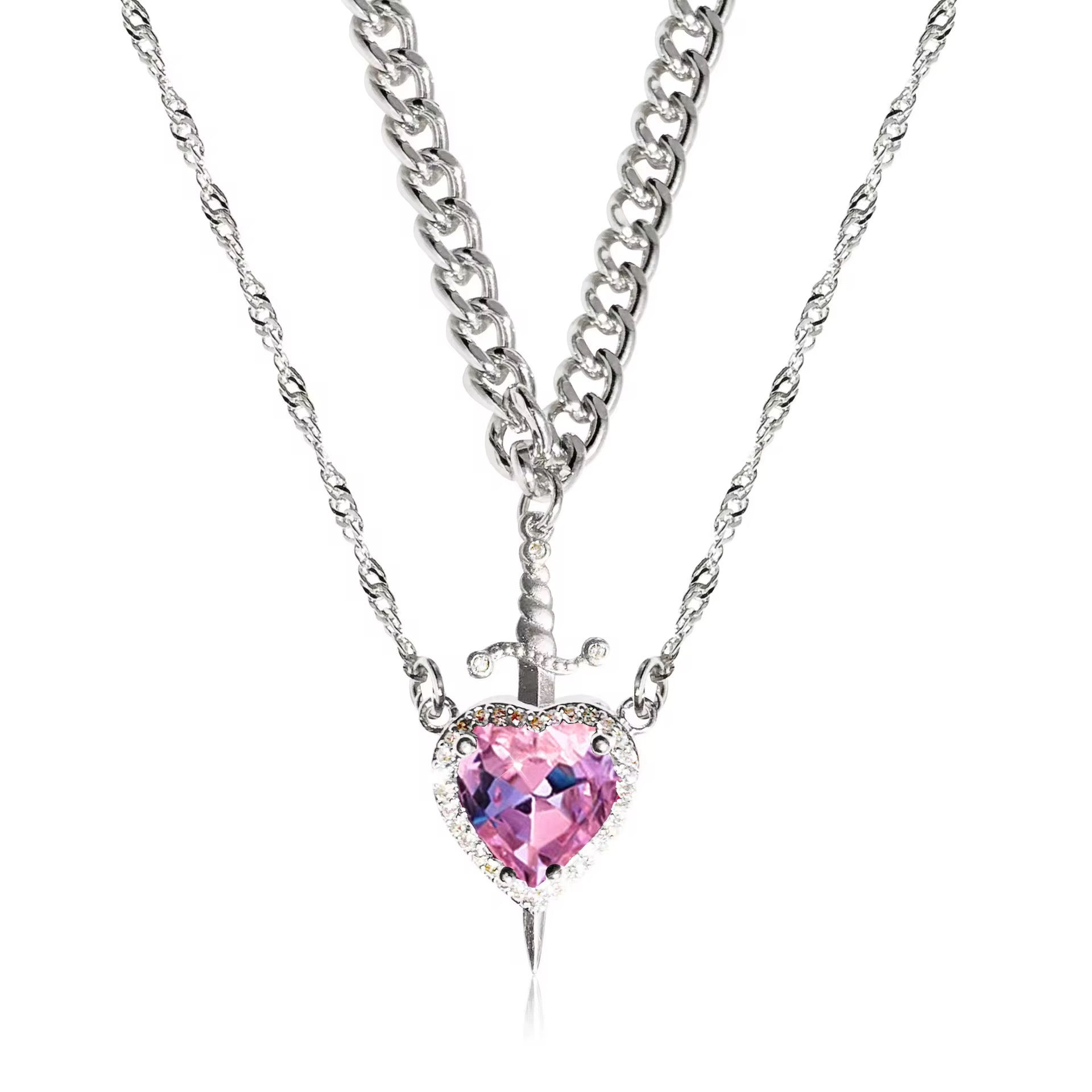 Collares Espada Corazón pareja