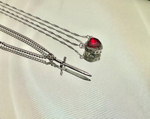 Collares Espada Corazón pareja